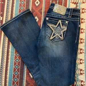 Miss Me mid rise bootcut jeans size 30 inseam 34